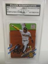 Fernando Tatis Jr of the San Diego Padres signed autographed slabbed sportscard PAAS Holo 207