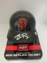Buster Posey of the San Francisco Giants signed autographed mini batting helmet PAAS COA 993