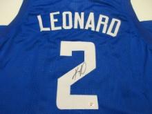 Kawhi Leonard of the LA Clippers signed autographed basketball jersey PAAS COA 605