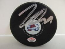 Nathan Mackinnon of the Colorado Avalanche signed autographed hockey puck PAAS COA 416