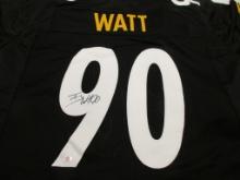 TJ Watt of the Pittsburgh Steelers signed autographed football jersey PAAS COA 177