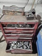 Locking Metal Toolbox with Contents