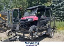 Honda 400 UTV with Single Axle Trailer