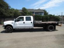 2003 FORD F-550 SUPER DUTY 4X4 CREW CAB DUALLY FLATBED