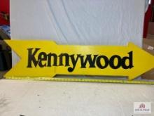 Vintage wood "Kennywood" arrow sign 48"