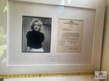 Marilyn Monroe "Signed 1952 20th Century Fox Contract" JSA/PSA