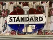 STANDARD STAINED GLASS HANGING SIGN 17”......X18”......
