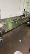Lacrosse S104C Stainless 4-Well Back Bar Sink W/