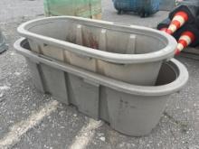 LOT OF (2) POLY TROUGHS