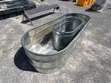 LOT OF (2) ALUMINUM TROUGHS