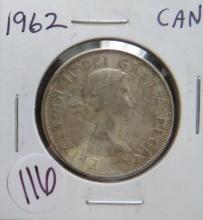 1962- Canada Silver Half Dollar