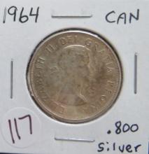 1964- Canada Silver Half Dollar