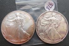 (2) 2013- American Eagle Silver Dollars