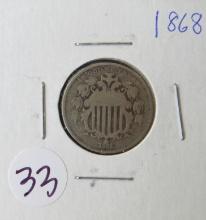 1868- Shield Nickel