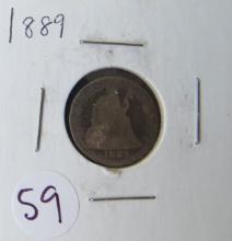 1889- Seated Liberty Dime