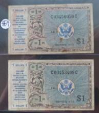 1948- Series 472 One Dollar Military Payment Certificate