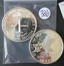 (2) One Ounce Silver Round- Tri-State Refining