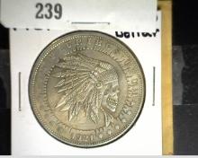 1921 S Copy Fantasy Morgan Silver Dollar with skull Indian Chief.