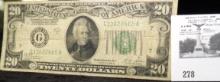 Series of 1928B $20 Federal Reserve Note, G Chicago, Illinois. Mule with Macro obverse and micro rev