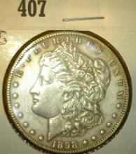 1898 S Morgan Silver Dollar, VF+.