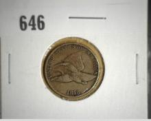 1858 LL U.S. Flying Eagle Cent, Fine.