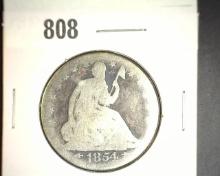 1854 O Arrows at date U.S. Seated Liberty Half Dollar