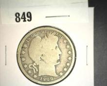 1906 D Barber Half Dollar. Good.