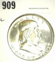 1954 D FBL Franklin Half Dollar, Brilliant Uncirculated.