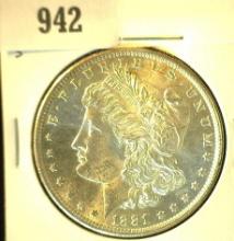 1881 S Morgan Silver Dollar, Brilliant Uncirculated.