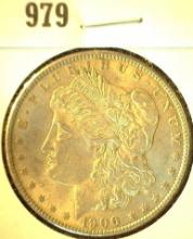 1900 P Morgan Silver Dollar with Natural toning. EF.