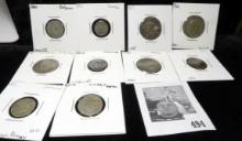 (10) Various European Silver Coins all carded.