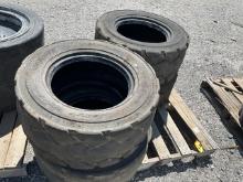 (4) Used Skid Steer Tires