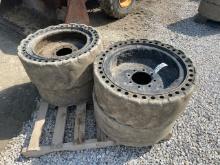 33x12-20 Solid Skid Steer Tires