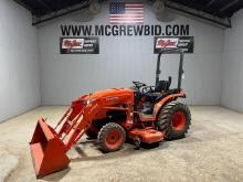 2014 Kubota B3350 Tractor with Loader and Belly Mower