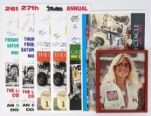 (6) National Auto Racing Show Posters w Signatures