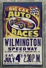 1953 Wilmington Speedway Auto Races Poster