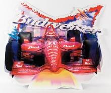 1996 Budweiser #11 Indy Car Tin Advertising Sign
