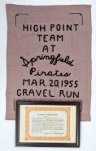 1950's Springfield Pirates Banner & Registration