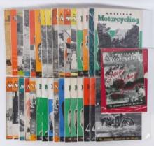 (33) 1950-53 American Motorcycling AMA Magazines