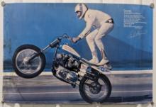 1973 Harley-Davidson Evel Knievel Adv Poster