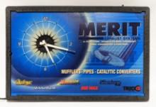 Merit Exhaust Systems Lighted Advertising Clock