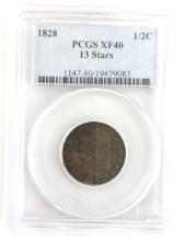 1828 U.S. Classic Head Type Half Cent PCGS XF 40