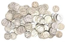 $10 Face Value 90% Silver Mercury Dimes