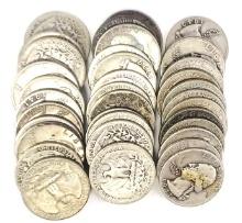 $9 Face Value 90% Silver Washington Quarters