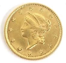 1853 Liberty Head $1 Gold Piece