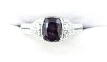 Platinum 2.08 CT Kashmir Sapphire & Diamond Ring