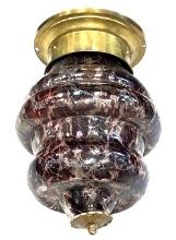 Beautiful Crackle Glass Swag Lamp