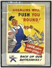 Framed American War Safety Propaganda Poster