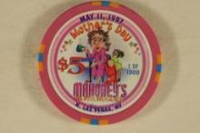 $5 MAHONEY'S SILVER NUGGET CASINO CHIP. 1997
