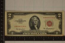 1953-A US $2 RED SEAL BILL